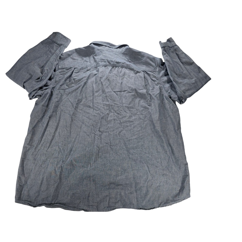 Carhartt 2XL Triple Stitch Loose Fit Chambray Button Up Shirt Casual Heavy Duty - Picture 2 of 10